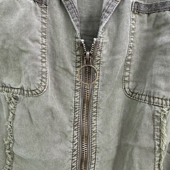 NWOT Anthropologie XCVI Military Green Utility Raphael Blazer - Combu Pigment si - Picture 13 of 15